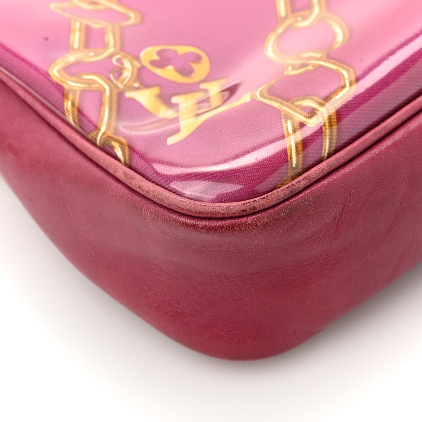 Monogram Charms Pochette Accessories Bag Fuchsia