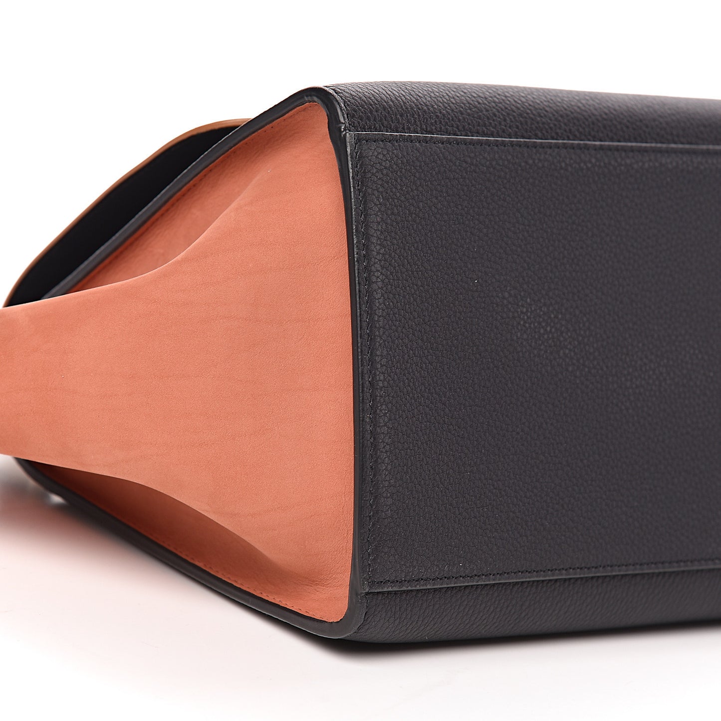 Spazzolato Calfskin Nubuck Small Tri-color Trapeze Nude