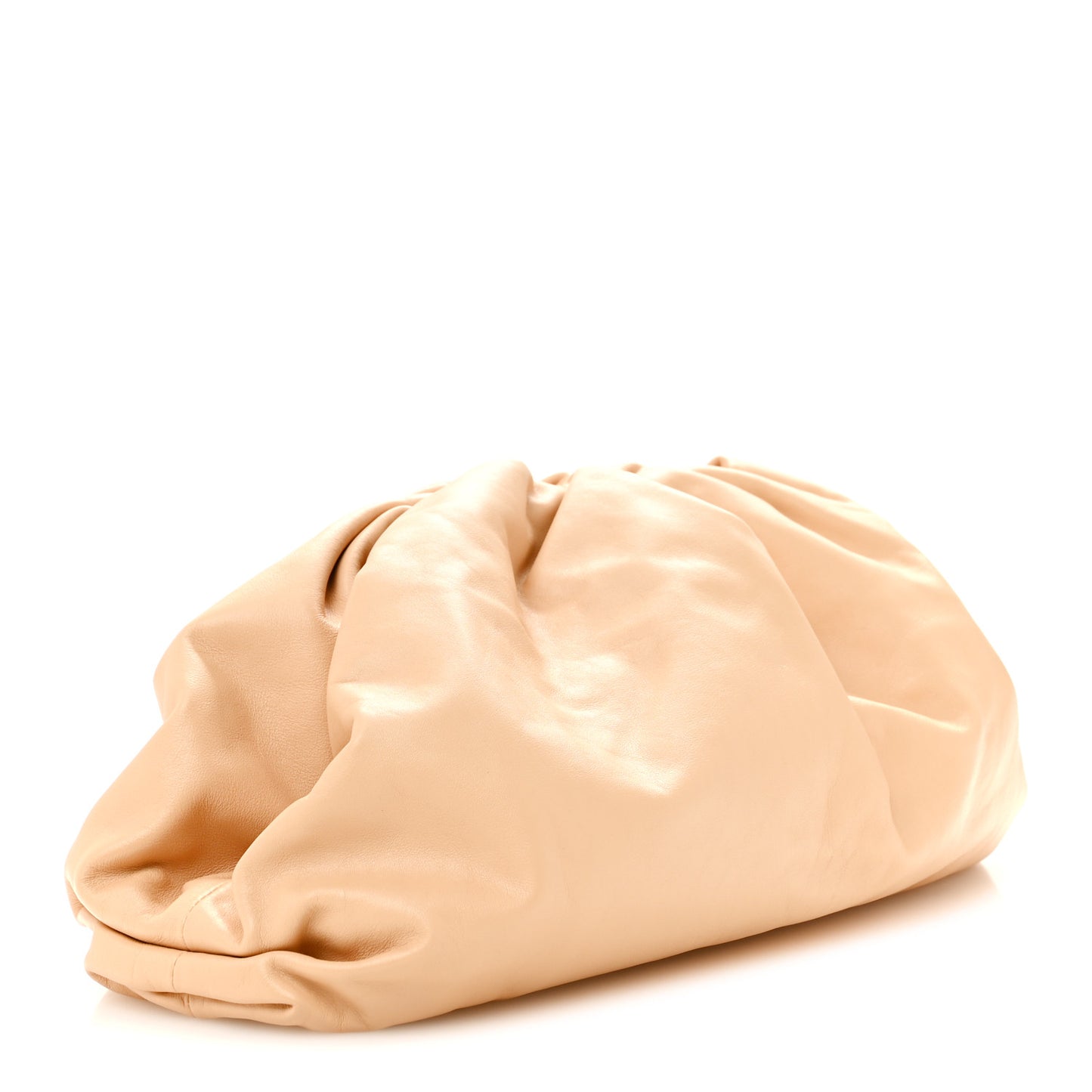 Smooth Butter Calf The Pouch Oversized Clutch Almond