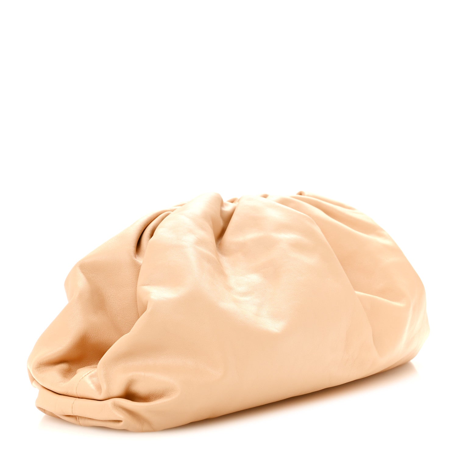 Bottega Veneta Smooth Butter Calf The Pouch Oversized Clutch Almond 3 of 10