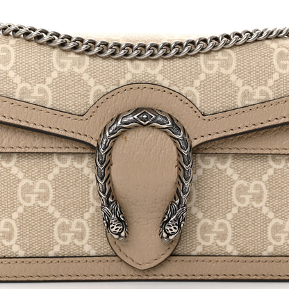 Gucci GG Supreme Monogram Textured Dollar Calfskin Super Mini Dionysus Shoulder Bag Beige Mystic White Oatmeal 7 of 12