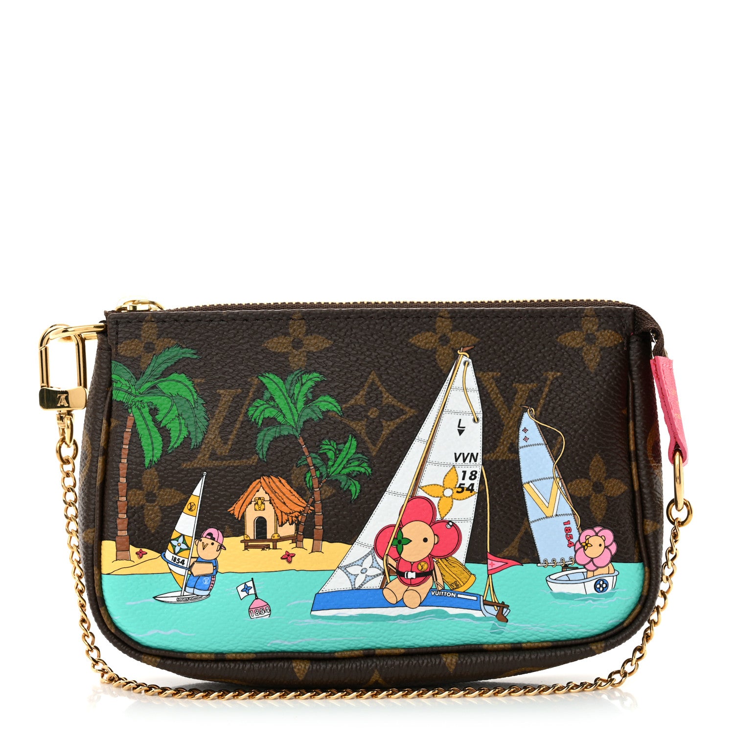 Louis Vuitton Monogram 2023 Christmas Animation Sailing Pochette Accessories Dragon Fruit Pink 1 of 9