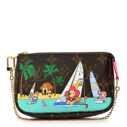 Louis Vuitton Monogram 2023 Christmas Animation Sailing Pochette Accessories Dragon Fruit Pink 1 of 9
