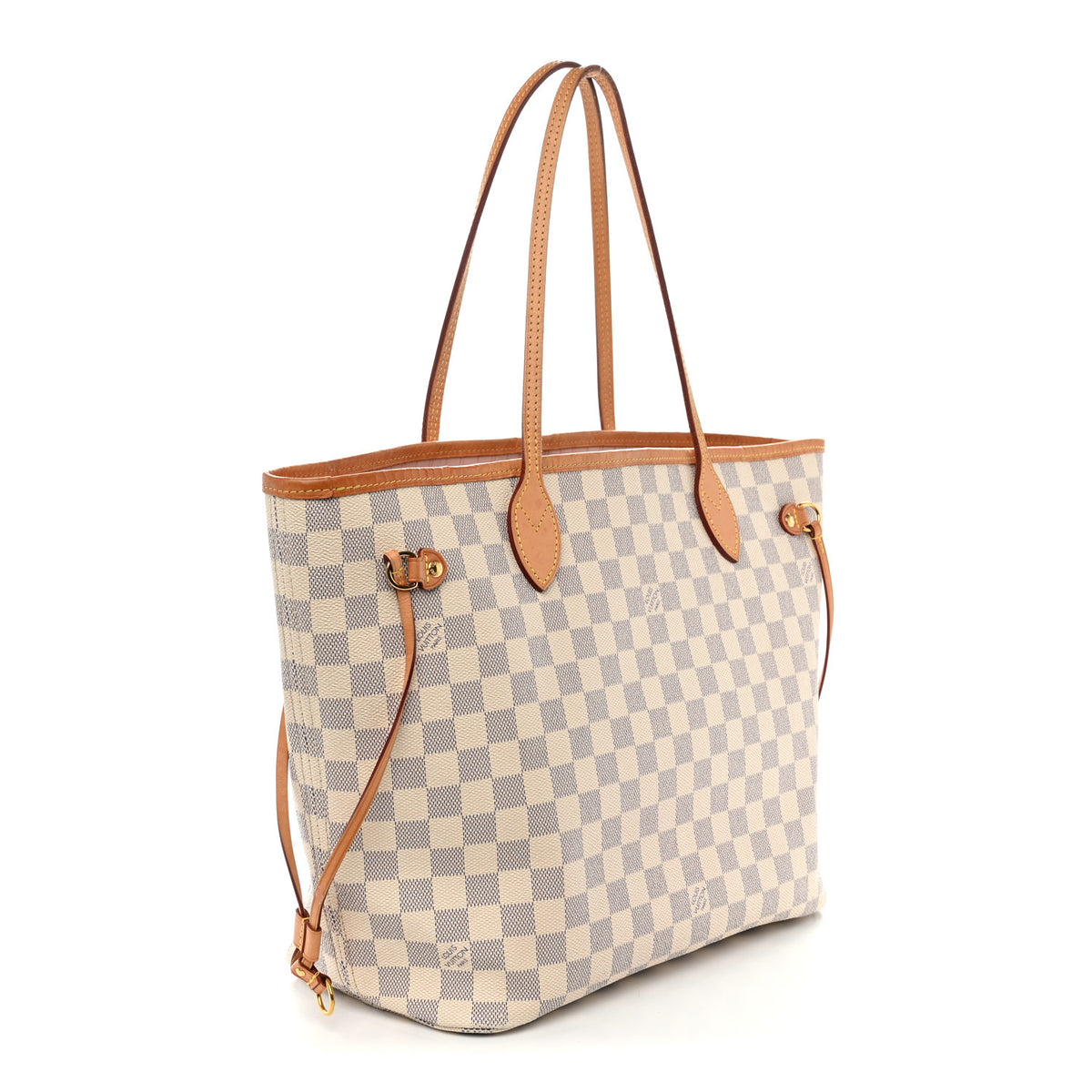 Damier Azur Neo Neverfull MM Rose Ballerine