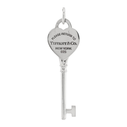 Tiffany Sterling Silver Return To Tiffany Heart Key Pendant 1 of 3