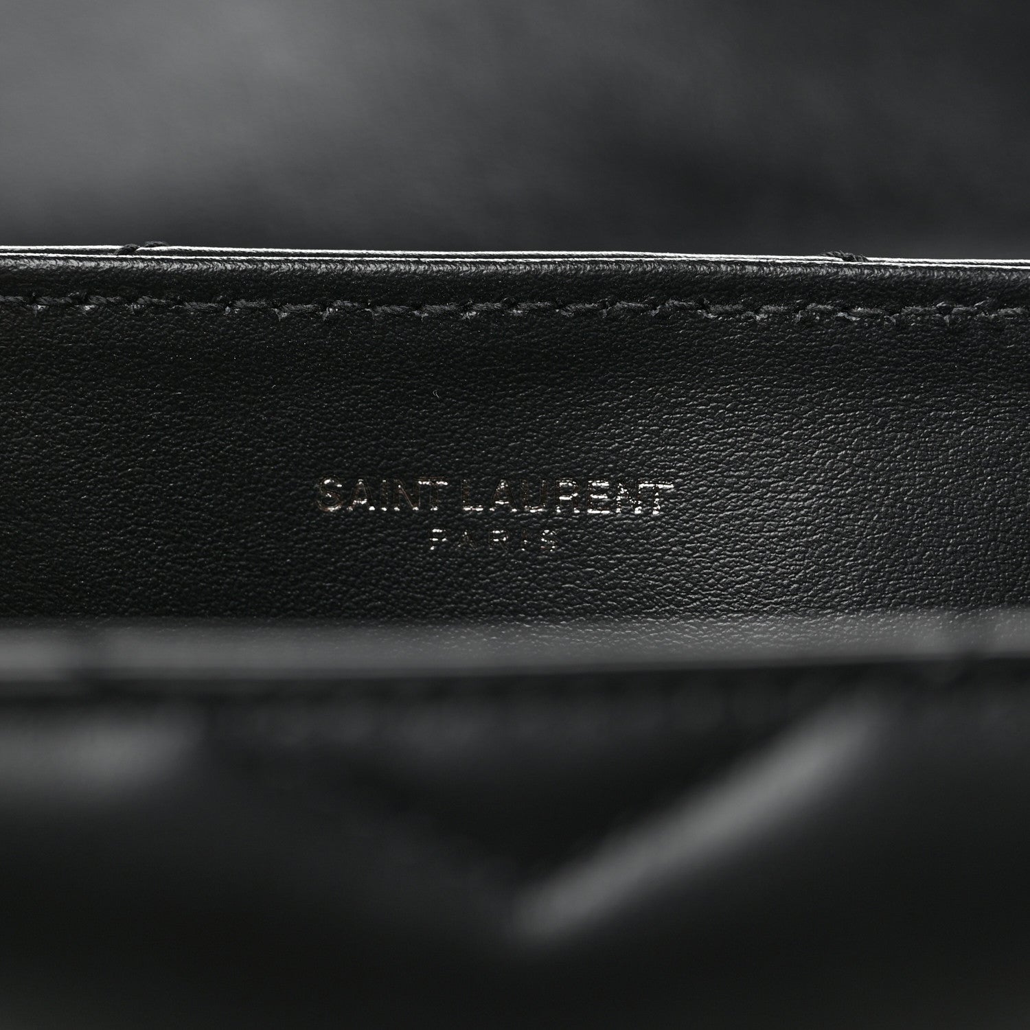 Saint Laurent Calfskin Y Quilted Monogram Small Loulou Chain Satchel Black 7 of 9