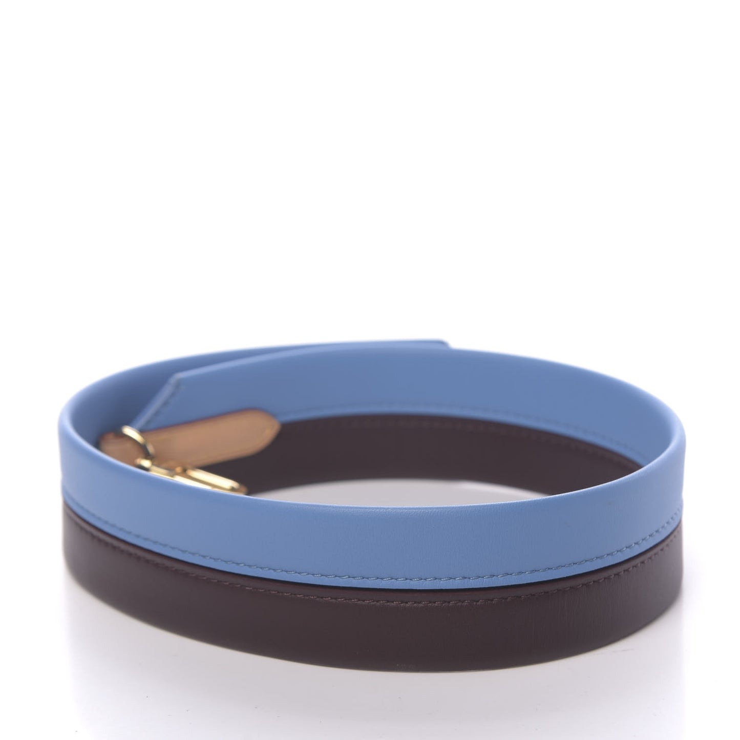 Calfskin Cluny MM Shoulder Strap Blue Glacial