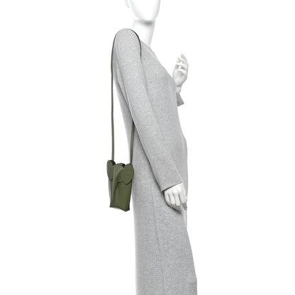 Loewe Calfskin Elephant Pouch Crossbody Bag Avocado 2 of 9