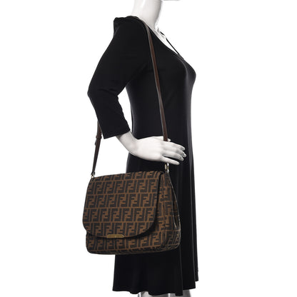 Fendi Zucca Vitello Artic Messenger Bag Tobacco Castagna 2 of 15