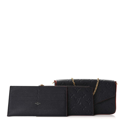 Louis Vuitton Empreinte Pochette Felicie Chain Wallet Marine Rouge 3 of 11