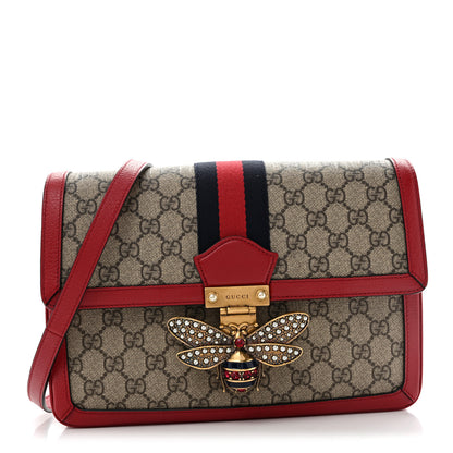 Gucci GG Supreme Monogram Medium Queen Margaret Shoulder Bag Red 1 of 15