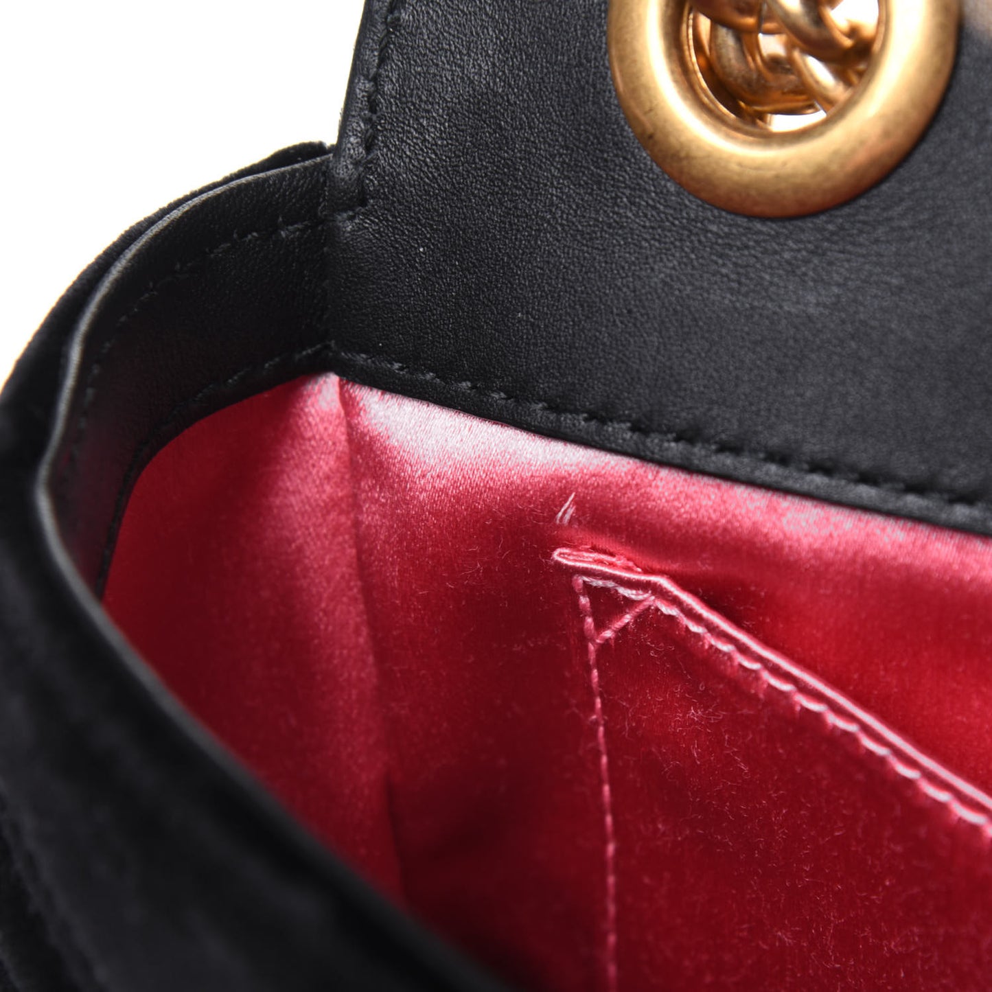 Velvet Matelasse Mini GG Marmont Shoulder Bag Black