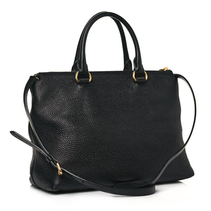 Prada Vitello Daino Boxy Tote Black 2 of 13