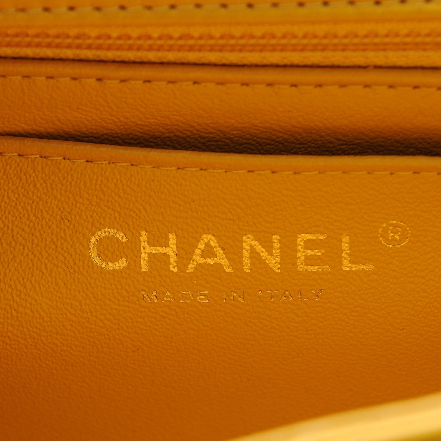 Lambskin Quilted Mini Rectangular Flap Yellow