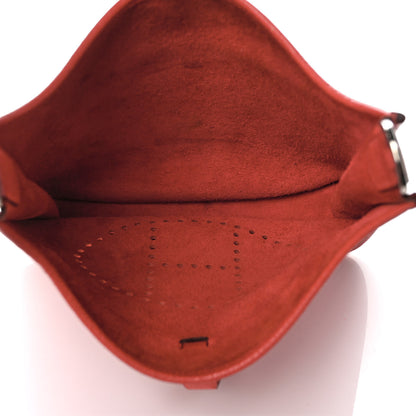 Hermes Taurillon Clemence Evelyne III PM Rouge Pivoine 4 of 13