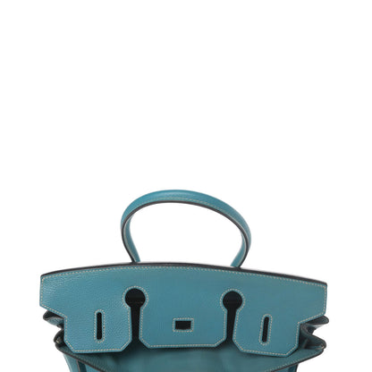 Hermes Taurillon Clemence Birkin 30 Blue Jean 14 of 46
