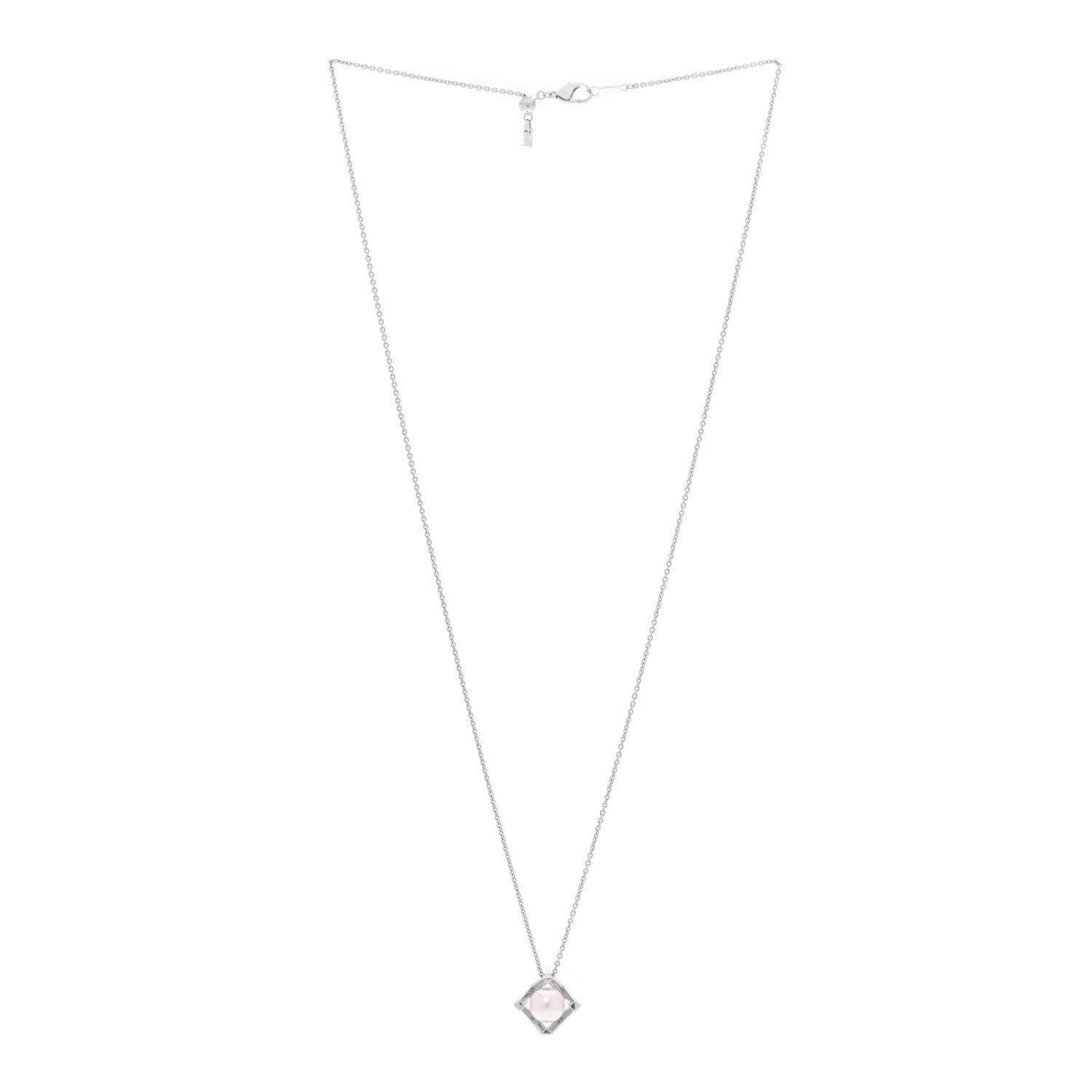 Mikimoto 18K White Gold Akoya Cultured Pearl 7.5mm M Collection Pendant Necklace 3 of 7