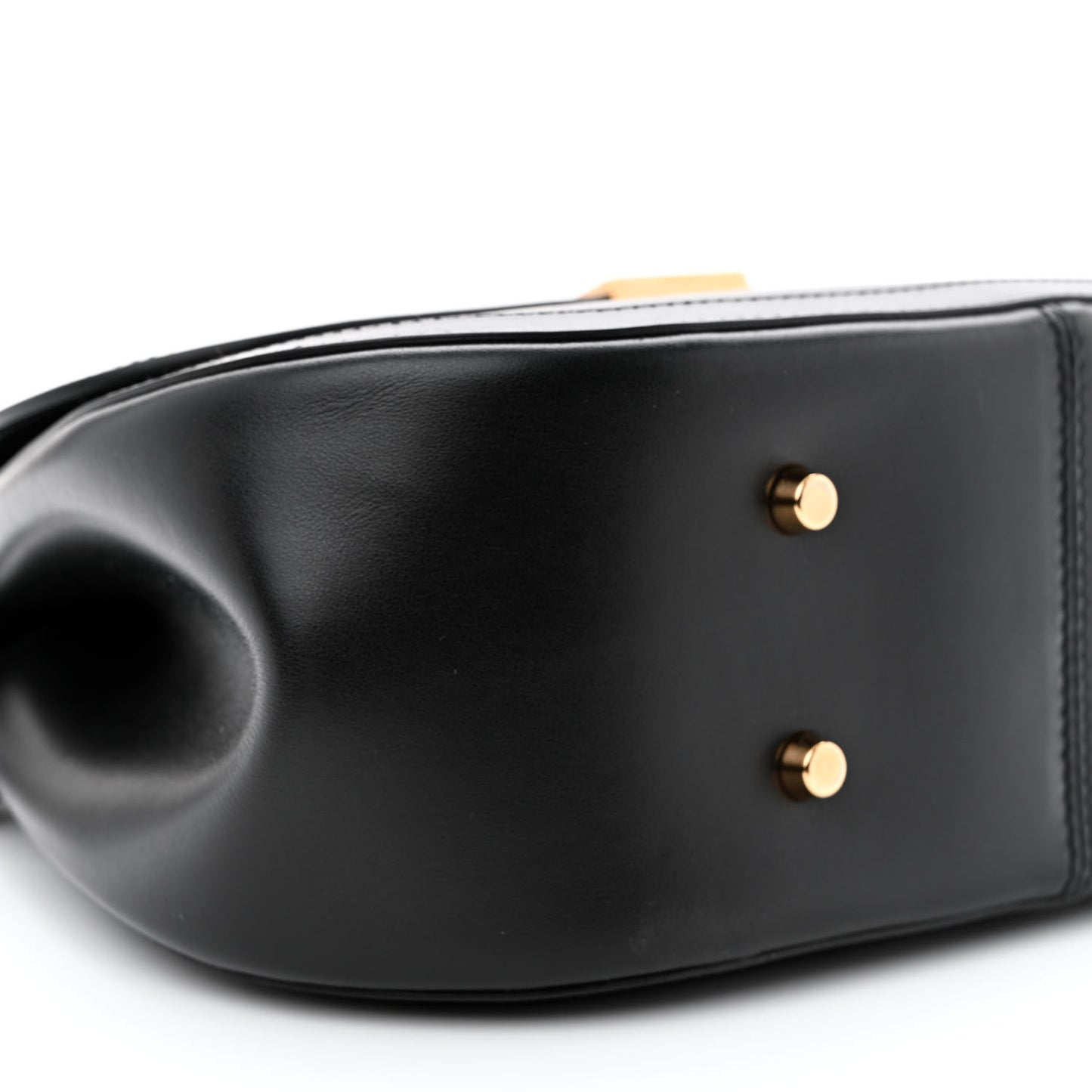 Calfskin Greca Goddess Top Handle Shoulder Bag Black