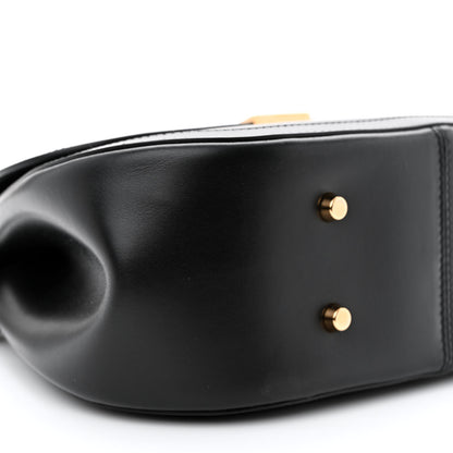 Versace Calfskin Greca Goddess Top Handle Shoulder Bag Black 8 of 9