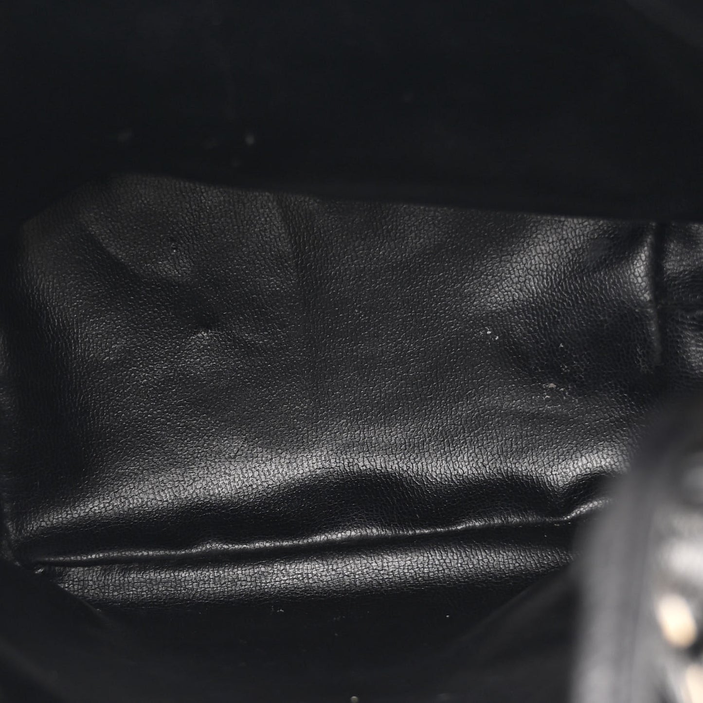 Caviar CC Chain Mini Drawstring Bag Black
