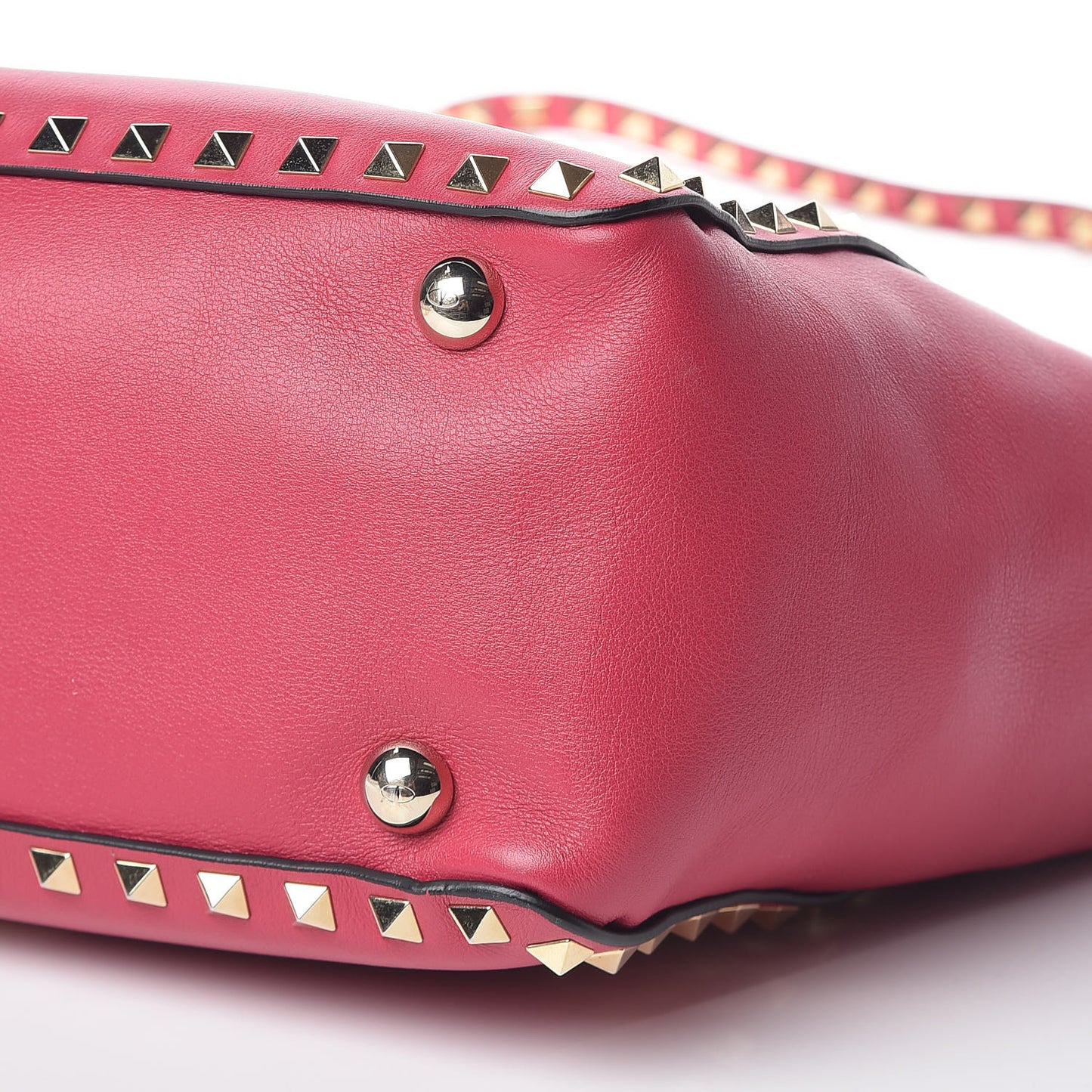 Vitello Small Rockstud Tote Cyclamin
