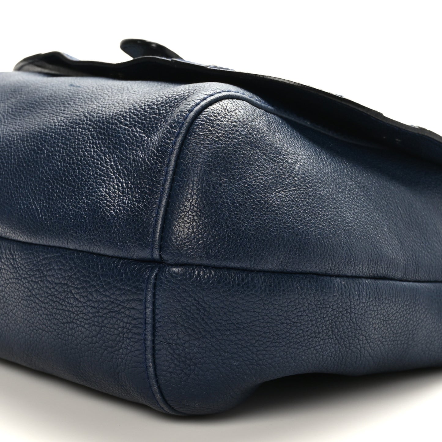 Calfskin Large Techno Horsebit Flap Blue