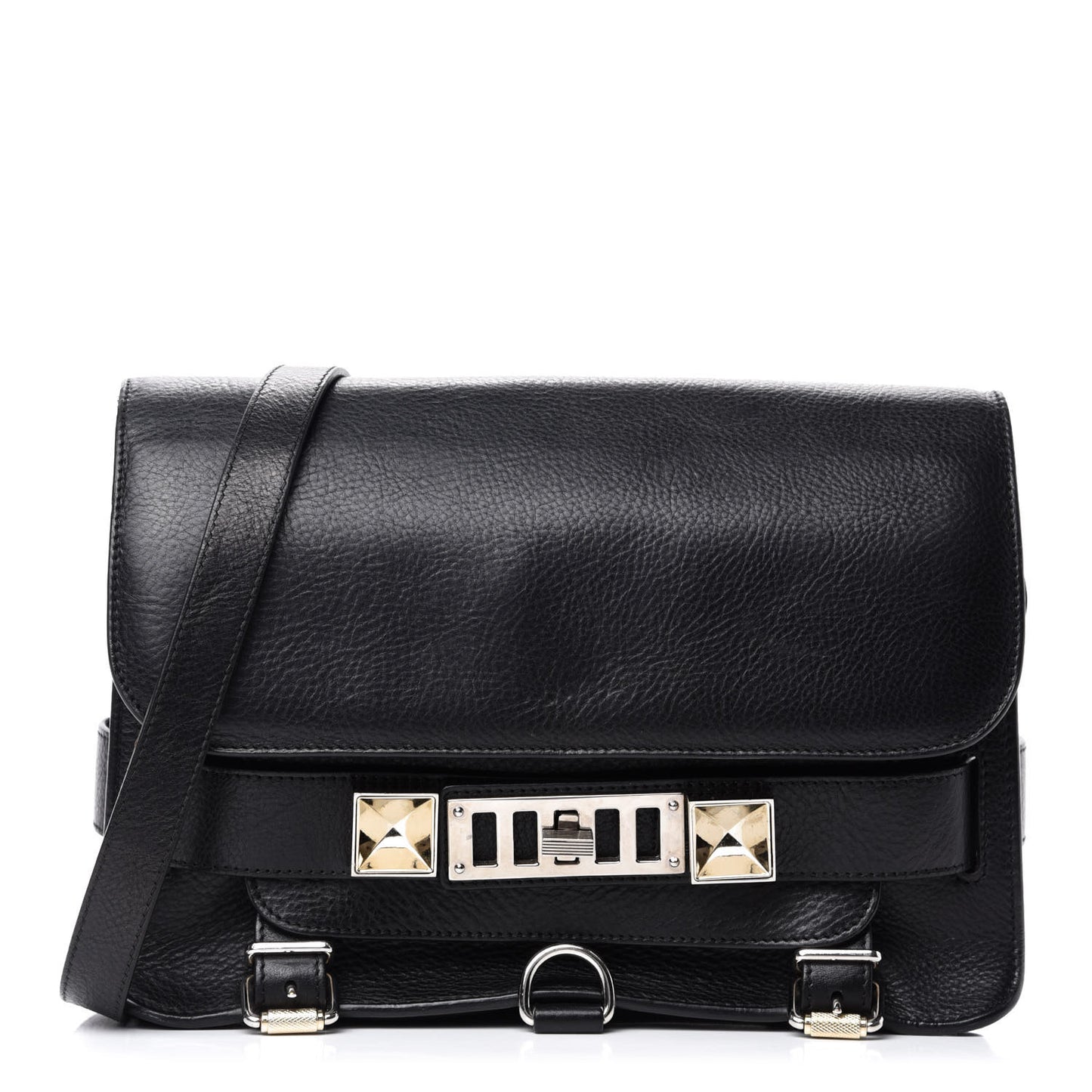 Calfskin PS11 Classic Shoulder Bag Black