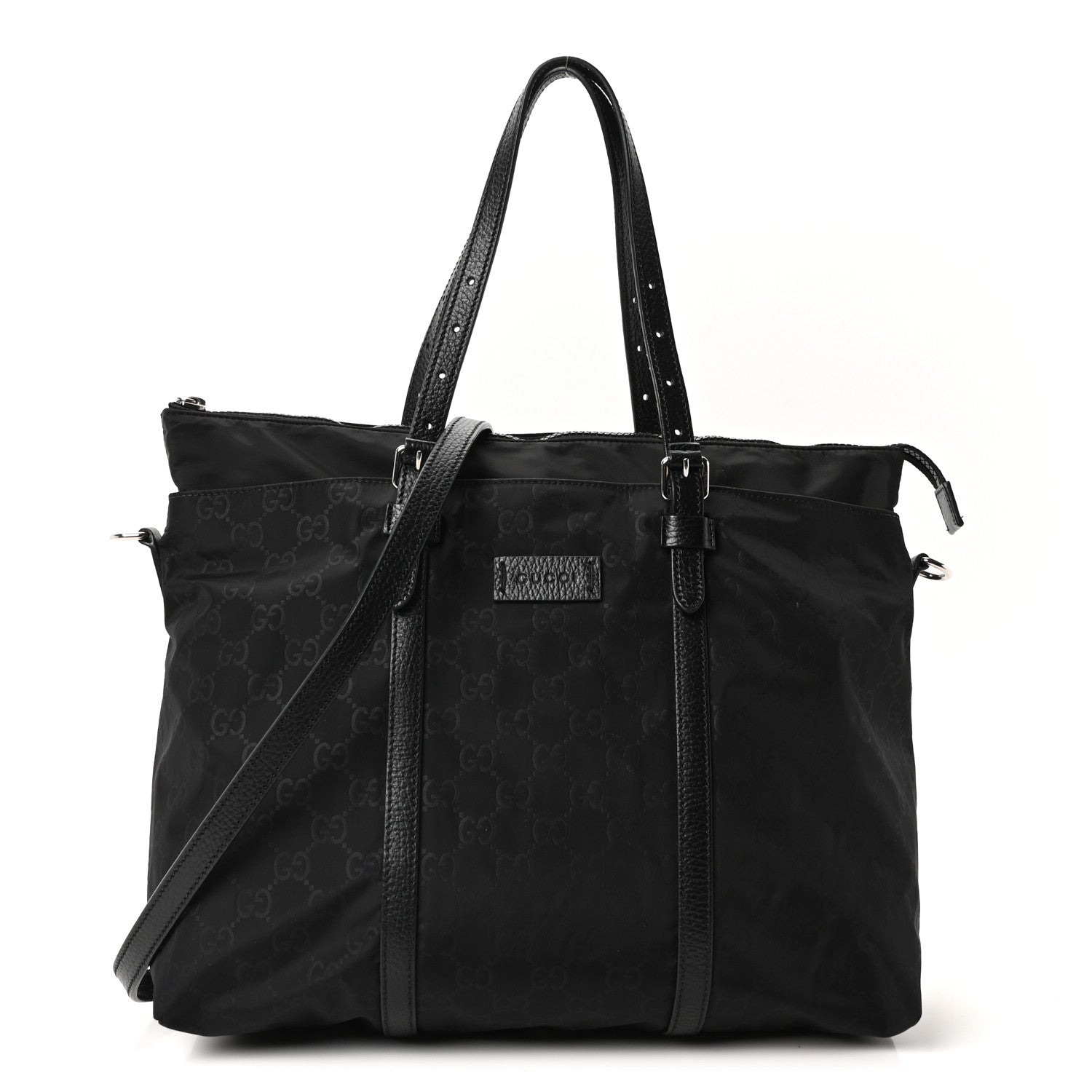 Gucci Nylon Monogram Tote Black 1 of 10