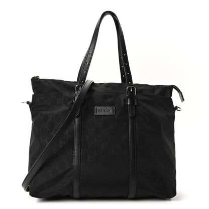 Gucci Nylon Monogram Tote Black 1 of 10