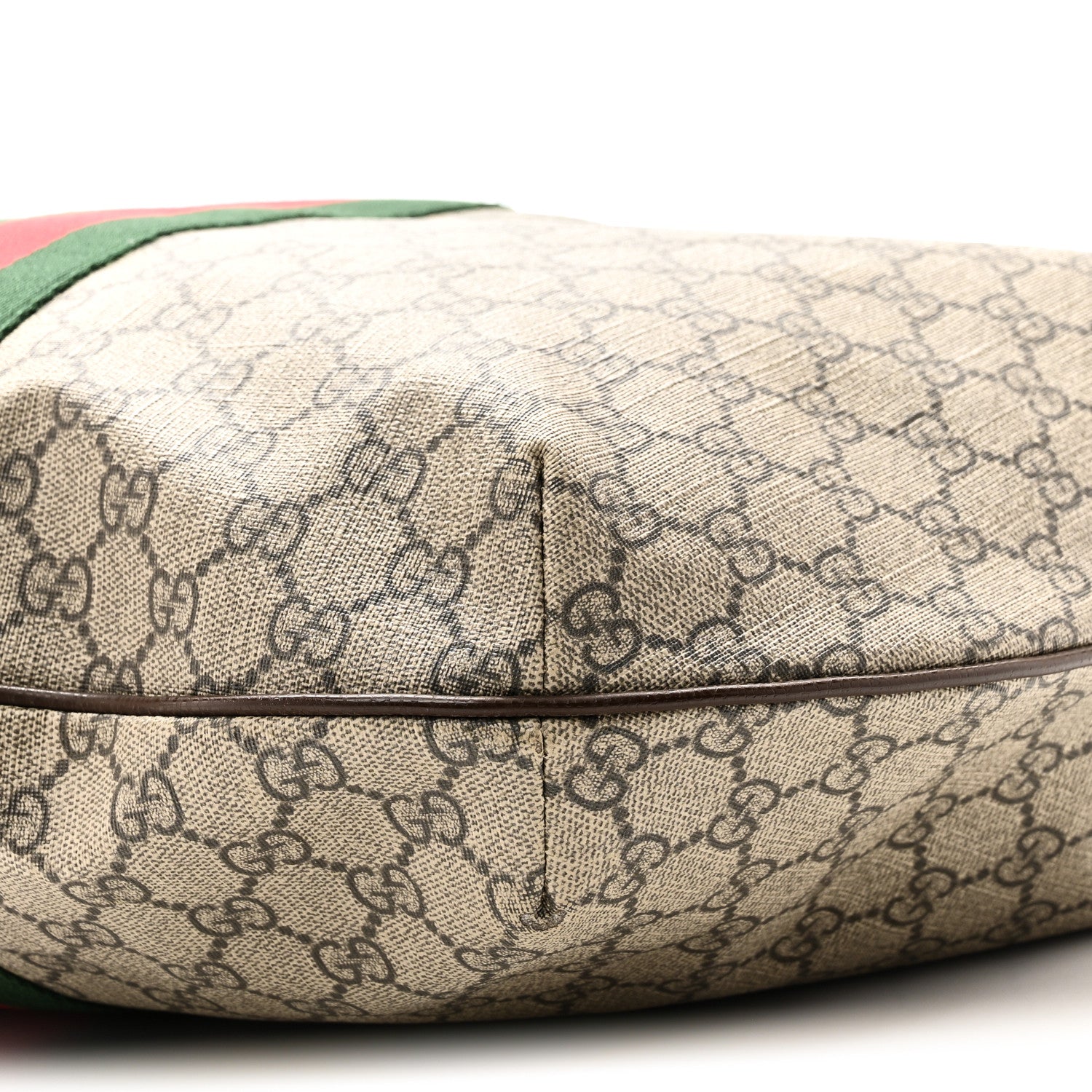 Gucci GG Supreme Monogram Web Ophidia Half Moon Hobo Brown 10 of 11