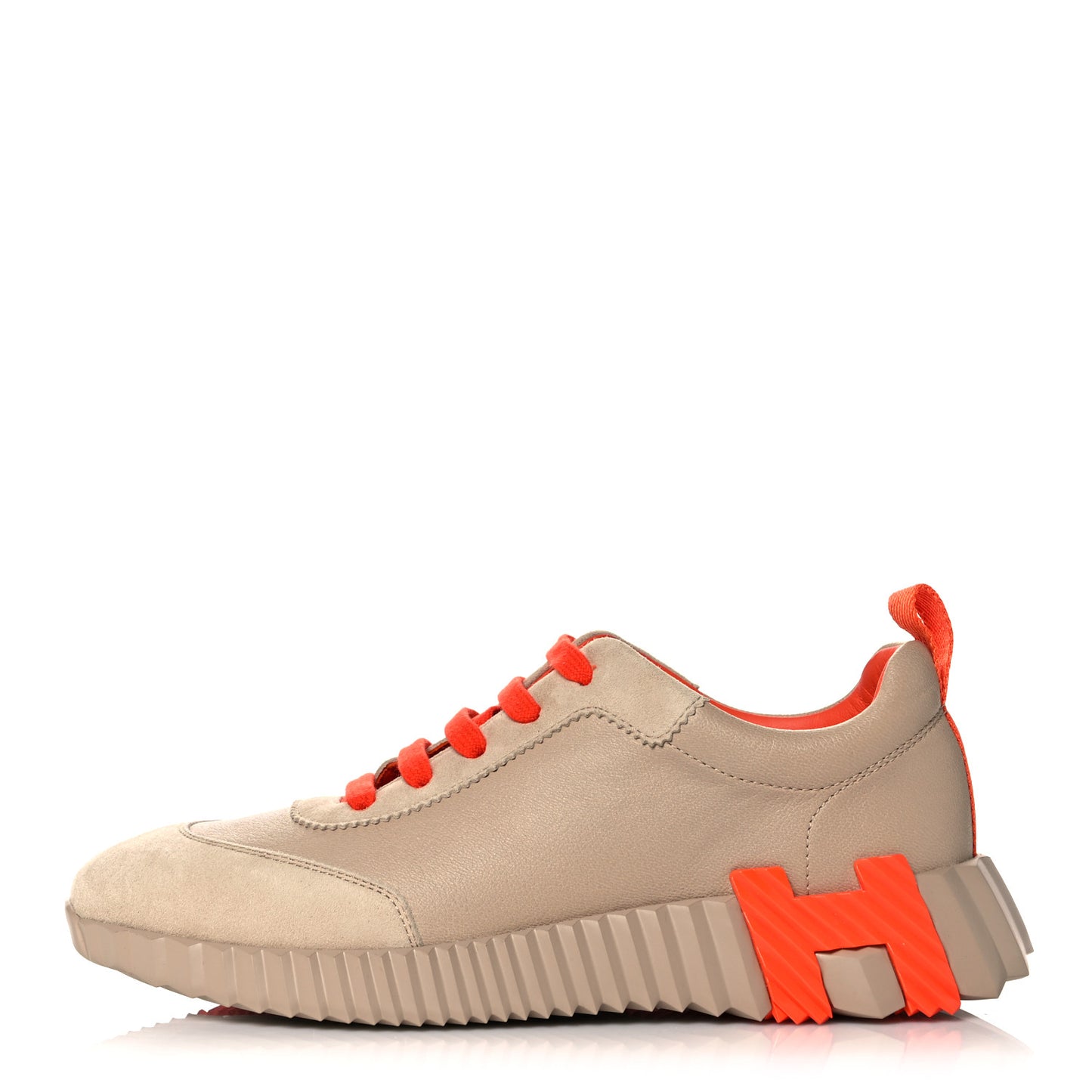 Goatskin Suede Goatskin Bouncing Sneakers 37.5 Beige Sarrasin