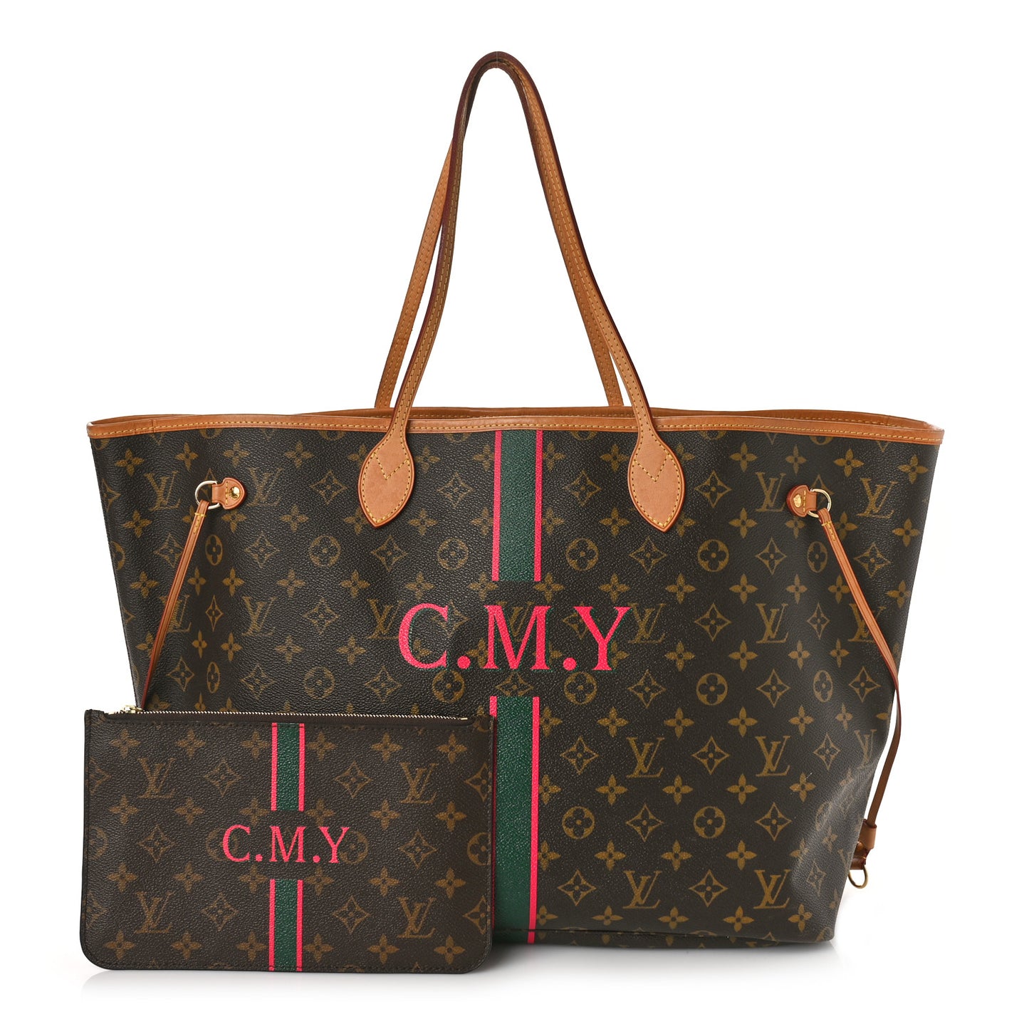 Monogram My LV Heritage Neverfull GM Vert Anglais Fuchsia
