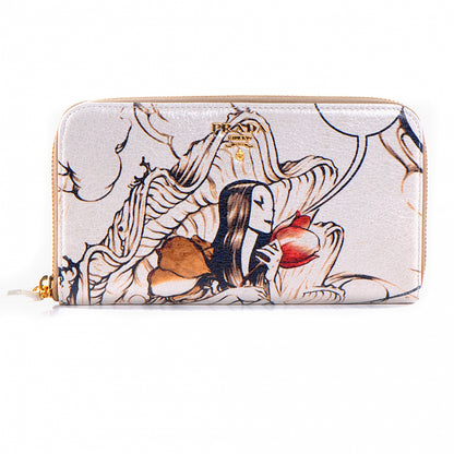 Prada X JAMES JEAN Cervo Lux Fairy Print Zip Around Wallet 1 of 9