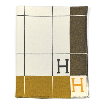 Hermes Wool Cashmere Avalon III Blanket Gris Soleil 1 of 4