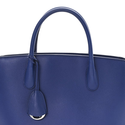 Christian Dior Grained Calfskin Bar Tote Blue 8 of 11