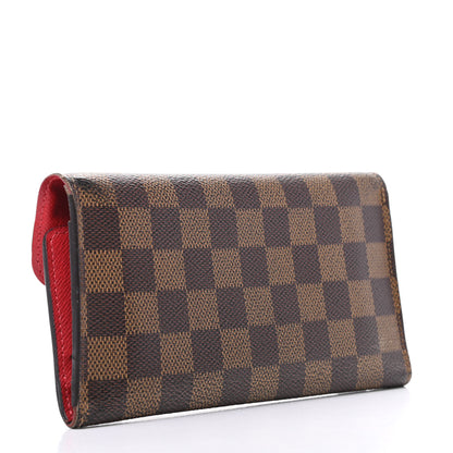 Louis Vuitton Damier Ebene Josephine Wallet Red 3 of 7