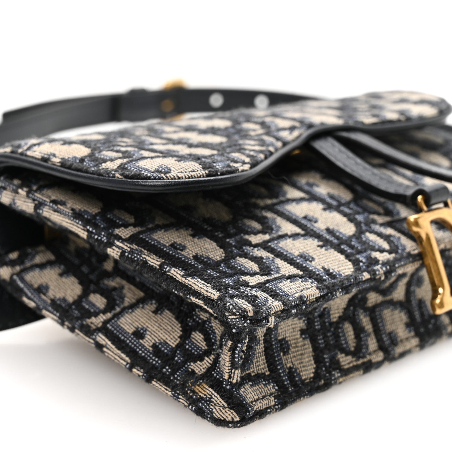 Christian Dior Oblique Saddle Belt Bag Blue 9 of 10