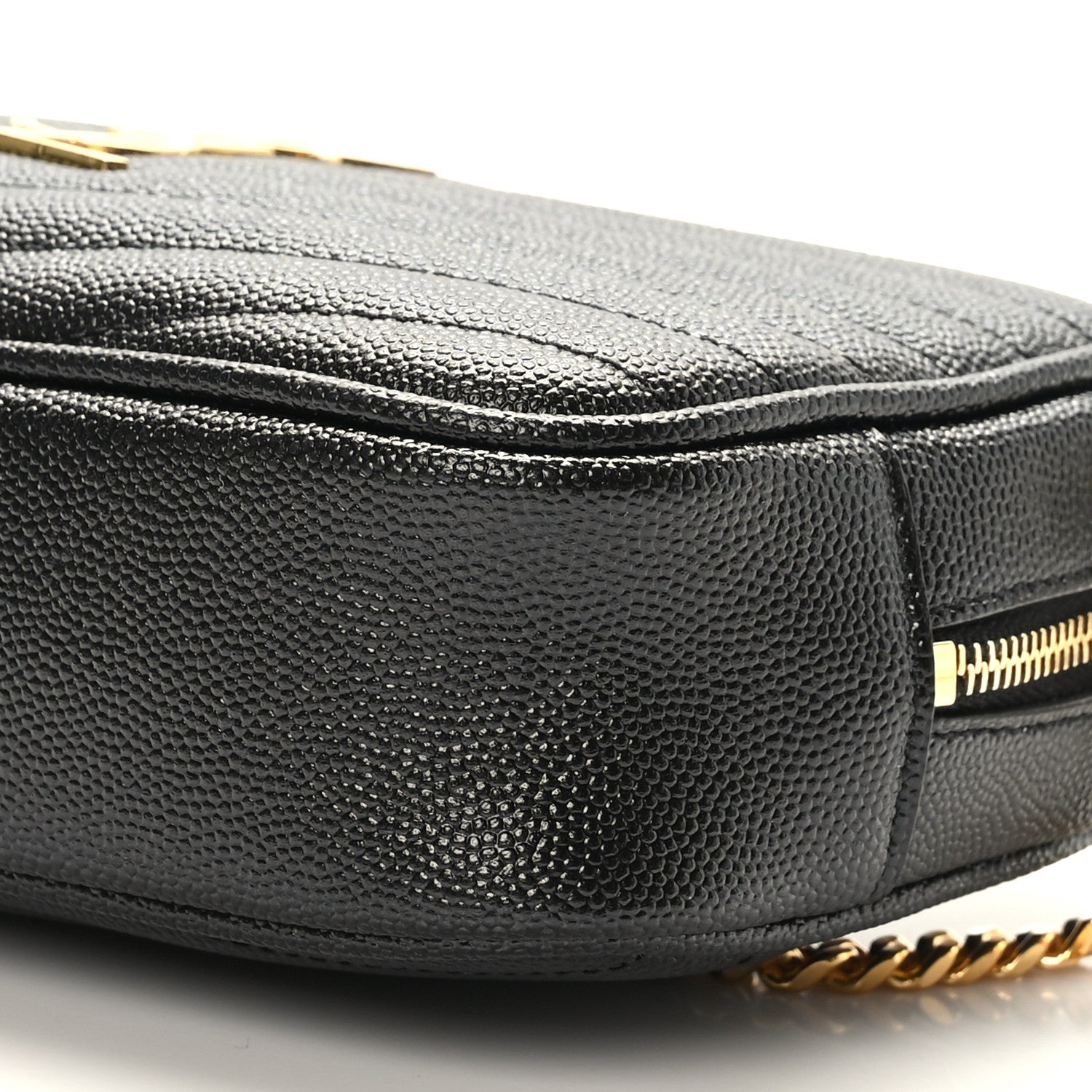 Saint Laurent Grain De Poudre Matelasse Monogram Mini Lou Camera Bag Black 9 of 9