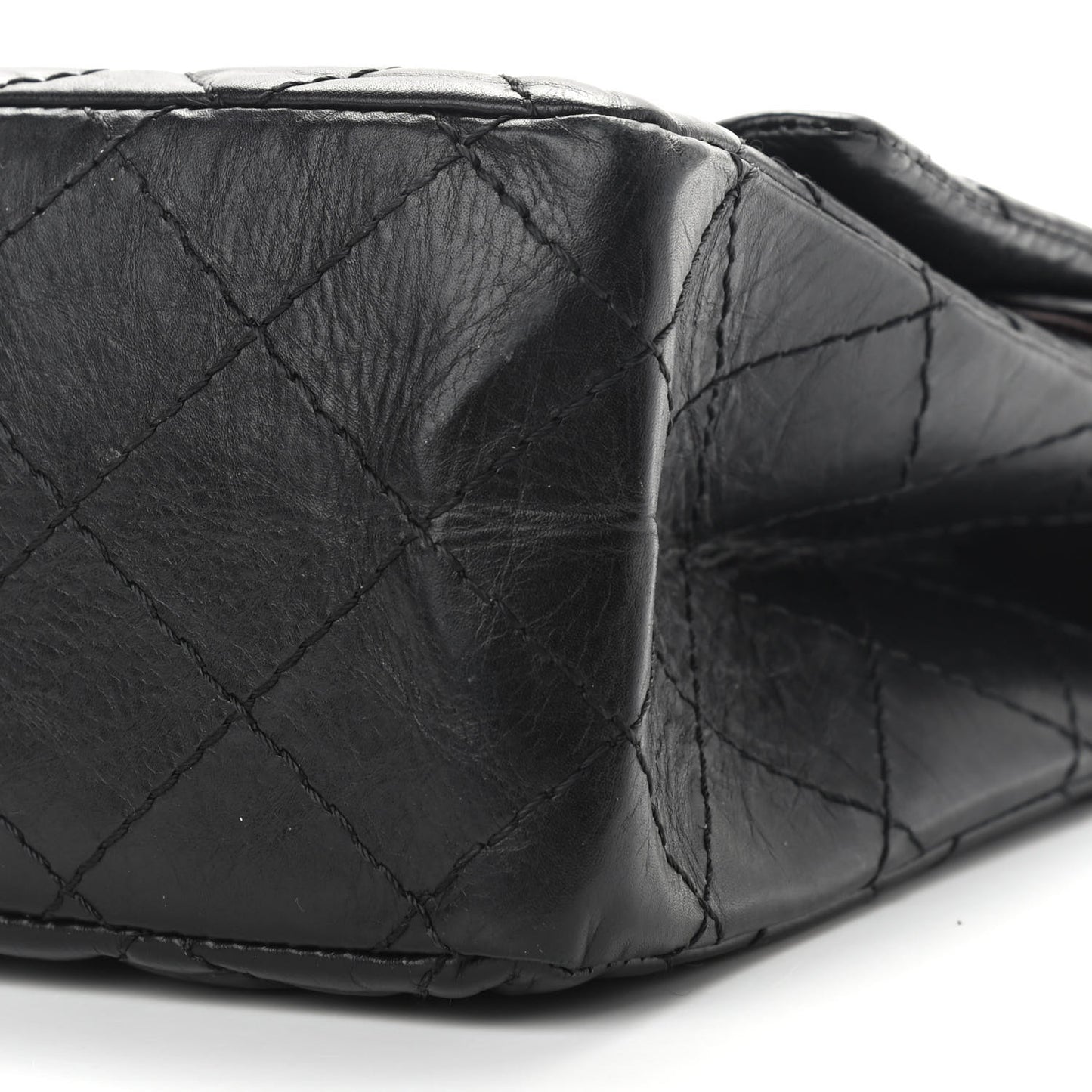 Aged Calfskin Quilted 2.55 Reissue 226 Flap Black