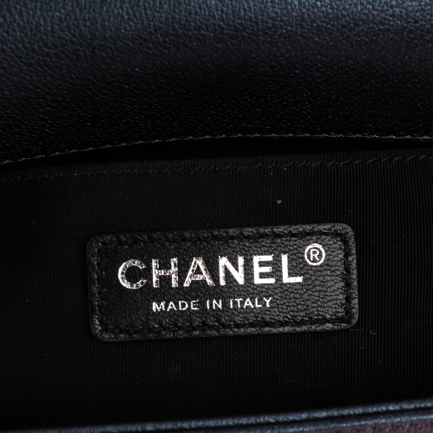 Chanel Iridescent Goatskin Quilted Small Boy Flap Purple 6 of 7