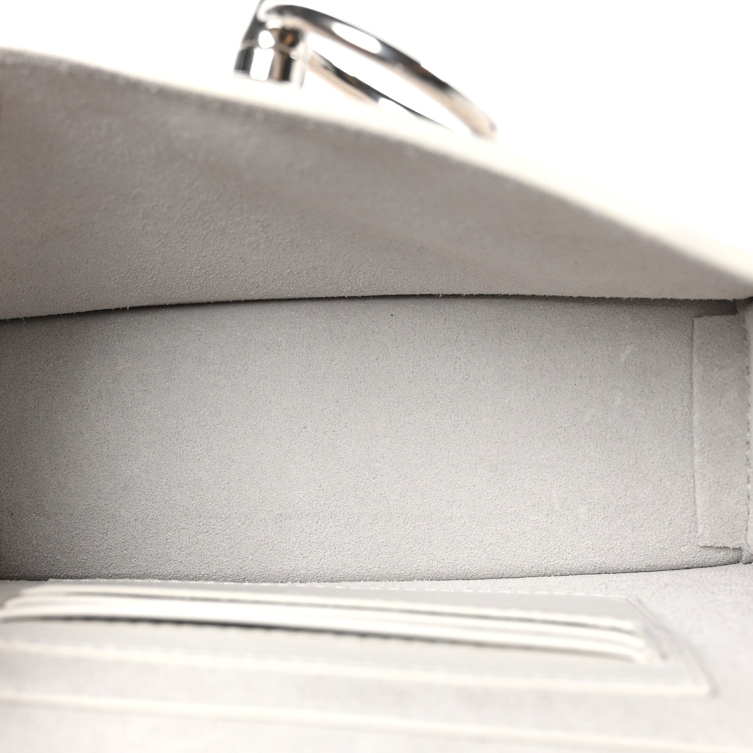 Mulberry Grained Calfskin Small Amberly Top Handle Crossbody White 5 of 10