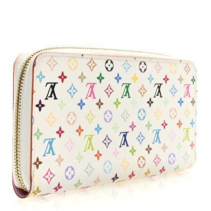 Louis Vuitton Monogram Multicolor Zippy Wallet White Litchi 3 of 6
