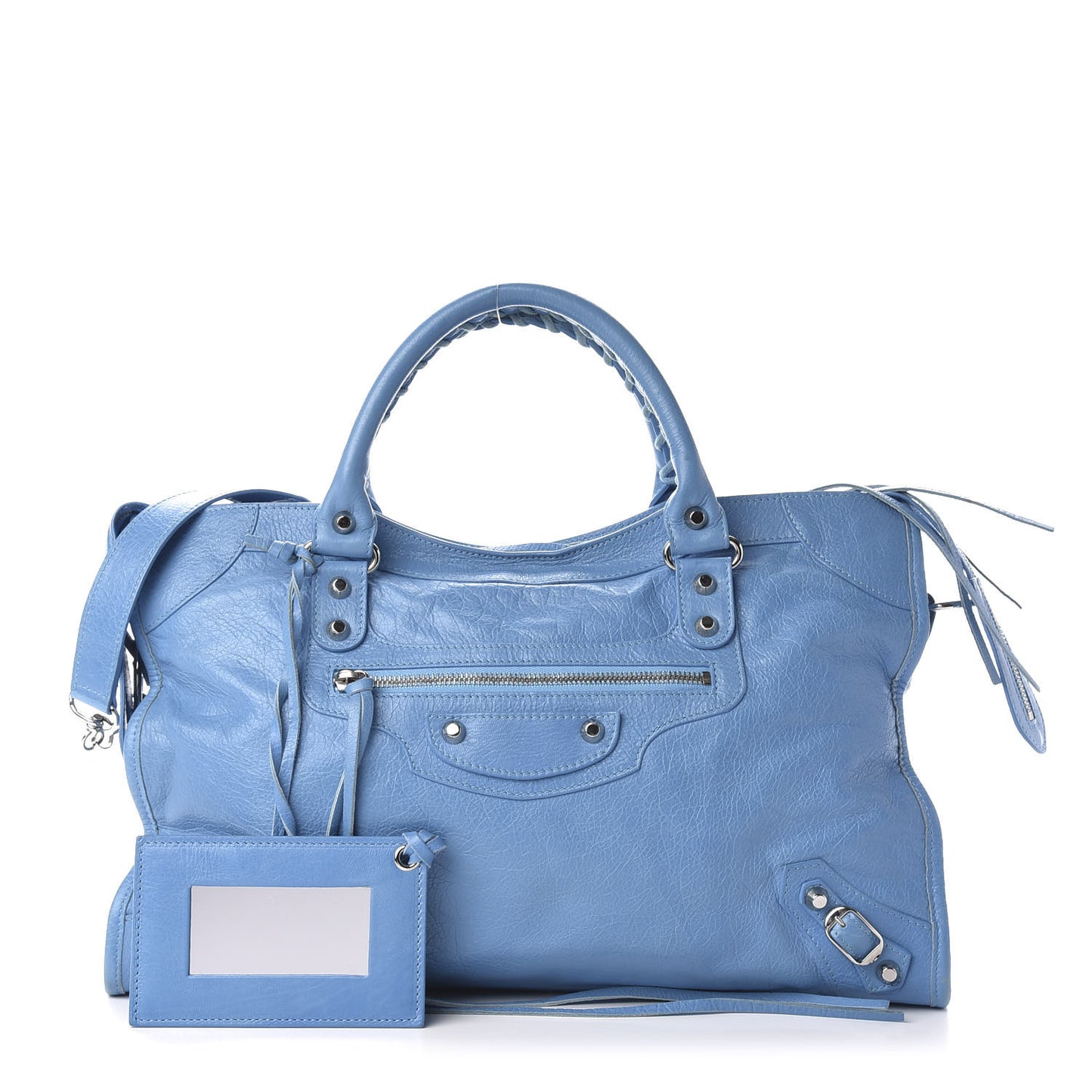 Agneau Classic Silver Hardware City Bleu Azur Clair