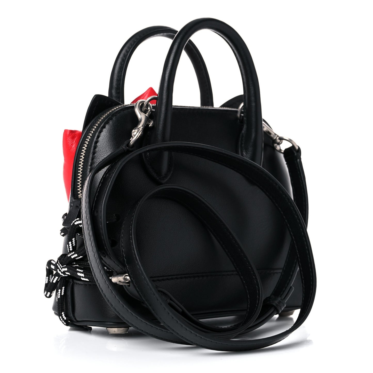 Calfskin Hello Kitty XXS Ville Top Handle Bag Black