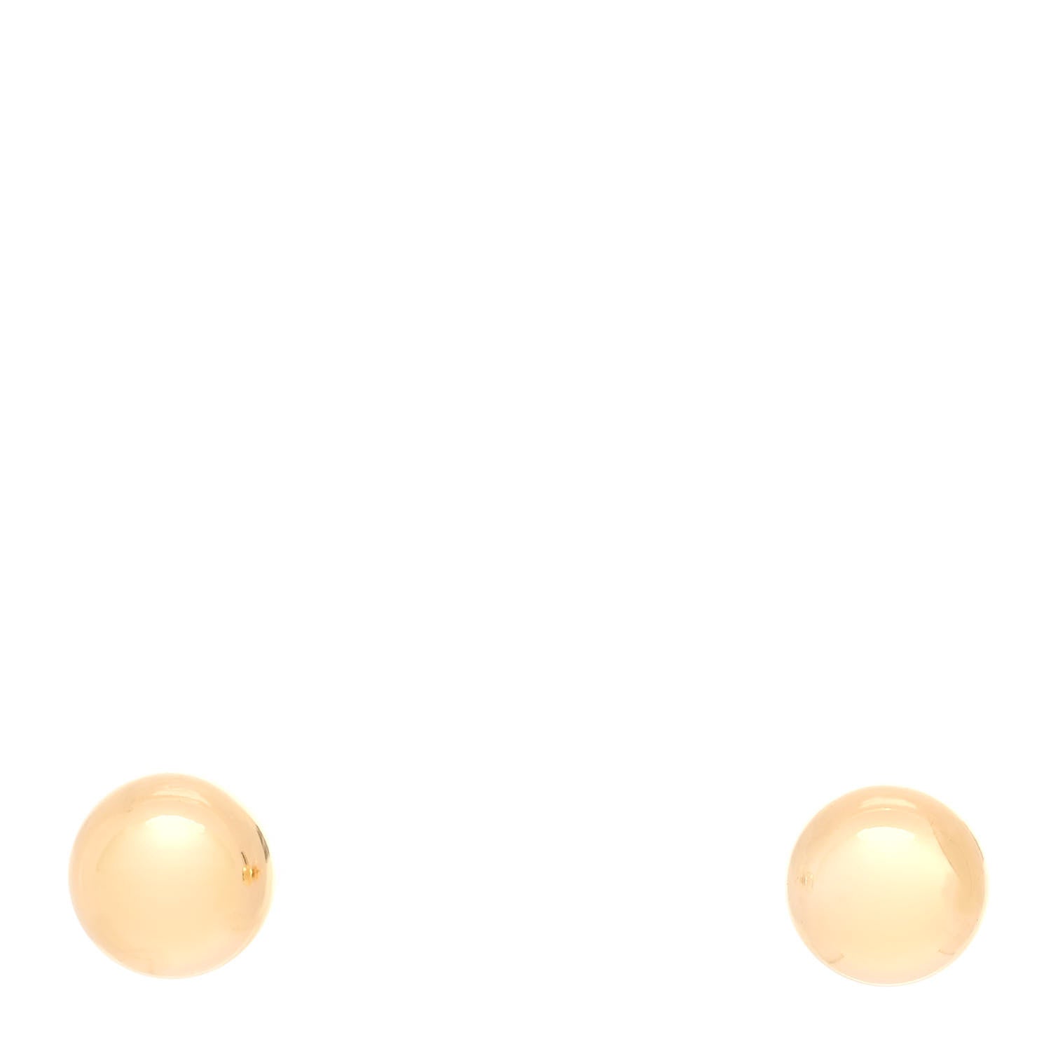 Tiffany 18K Yellow Gold 8mm HardWear Ball Earrings 1 of 4