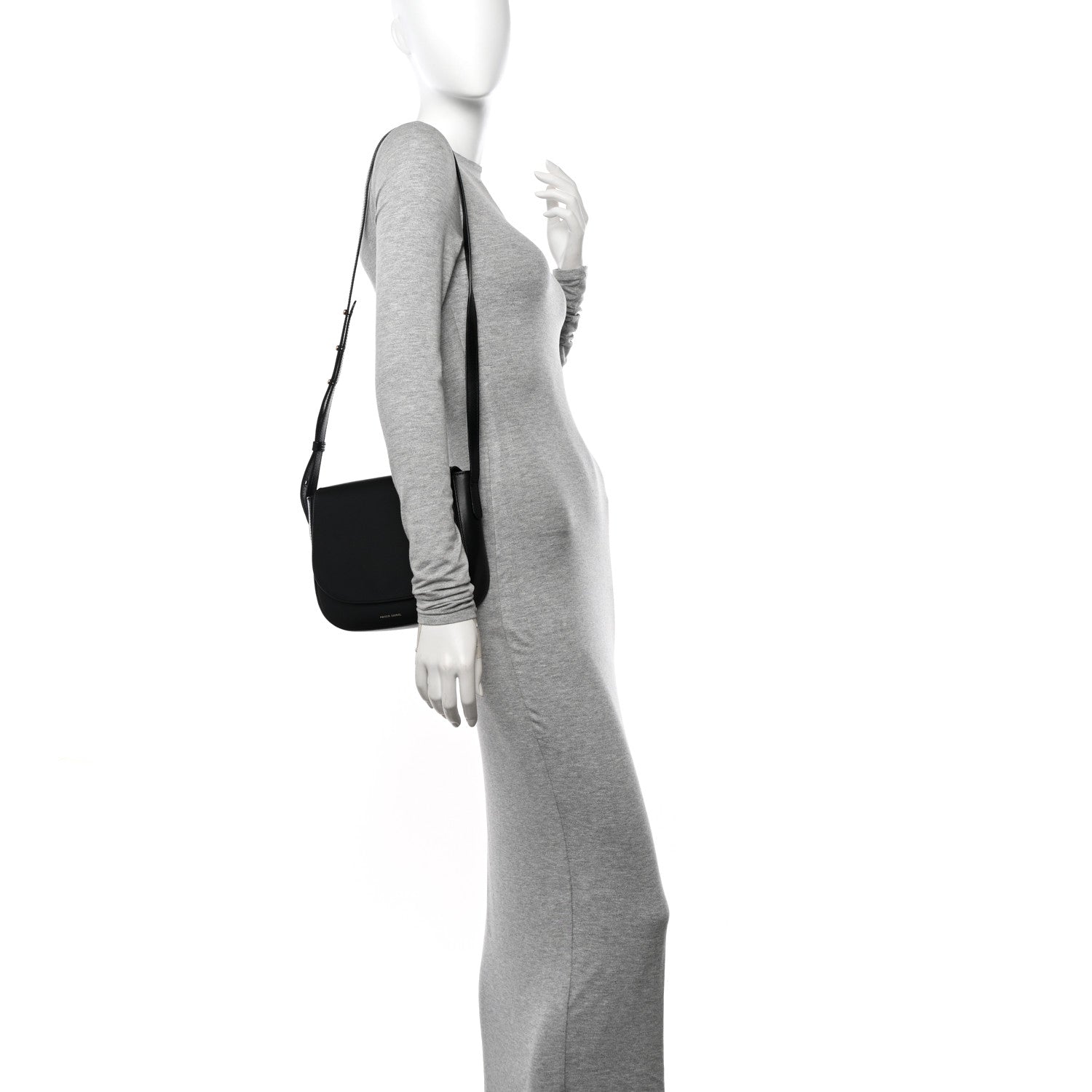Mansur Gavriel Calfskin Flap Crossbody Bag Black 2 of 10