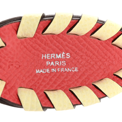 Hermes Epsom Cheval Tresse Bag Charm Rouge Radieux Jaune Milton 3 of 4