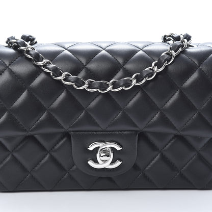 Chanel Lambskin Quilted Mini Rectangular Flap Black 8 of 11