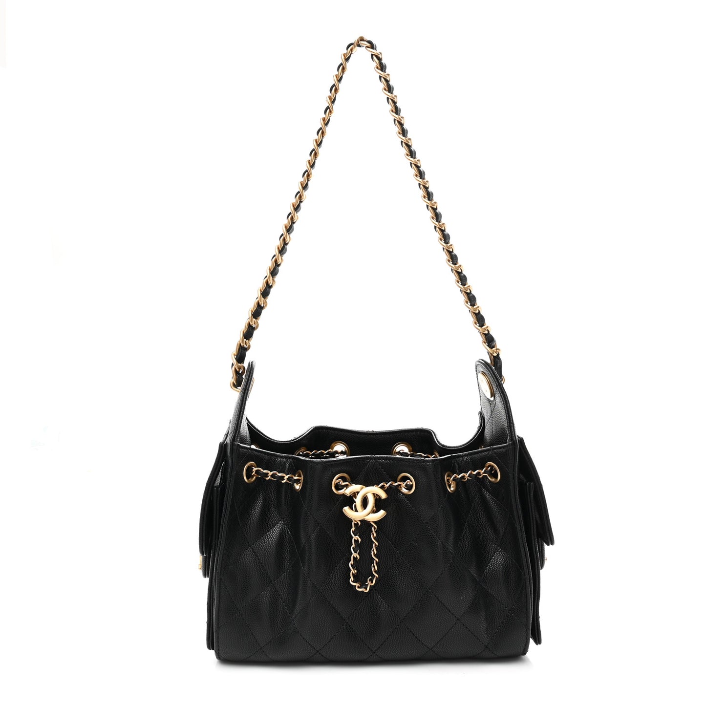 Caviar Quilted Mini Chanel 25 Handbag Black