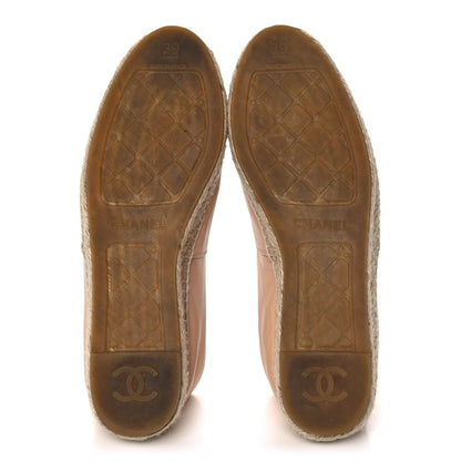 Chanel Lambskin CC Espadrilles 39 Nude 5 of 9